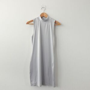 Sleeveless Cocktail Dress Large Gray‎ Shaping Mini Stretch Club SWS CONTOUR